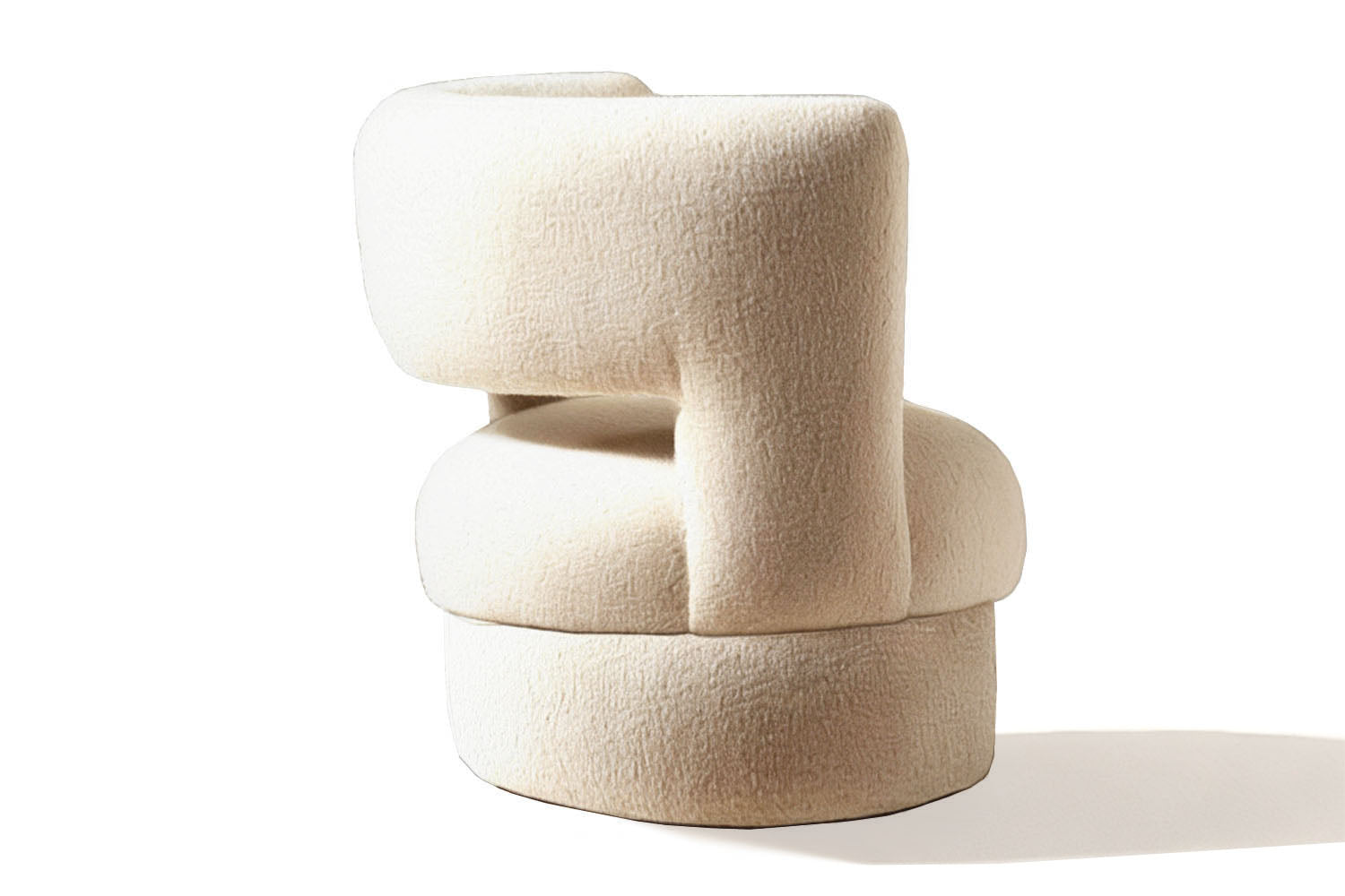 Ritual Armchair White Bouclé