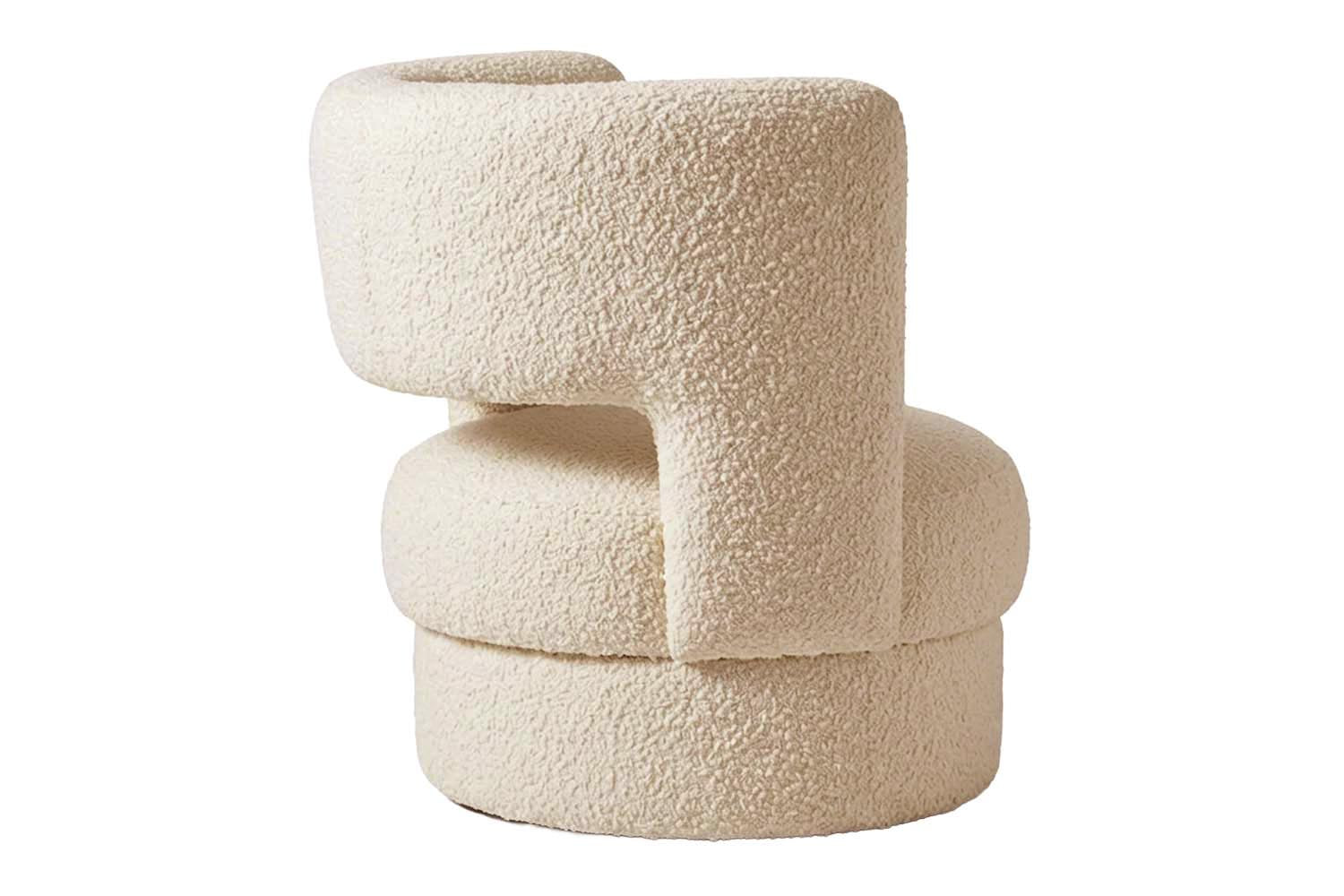 Ritual Armchair White Bouclé
