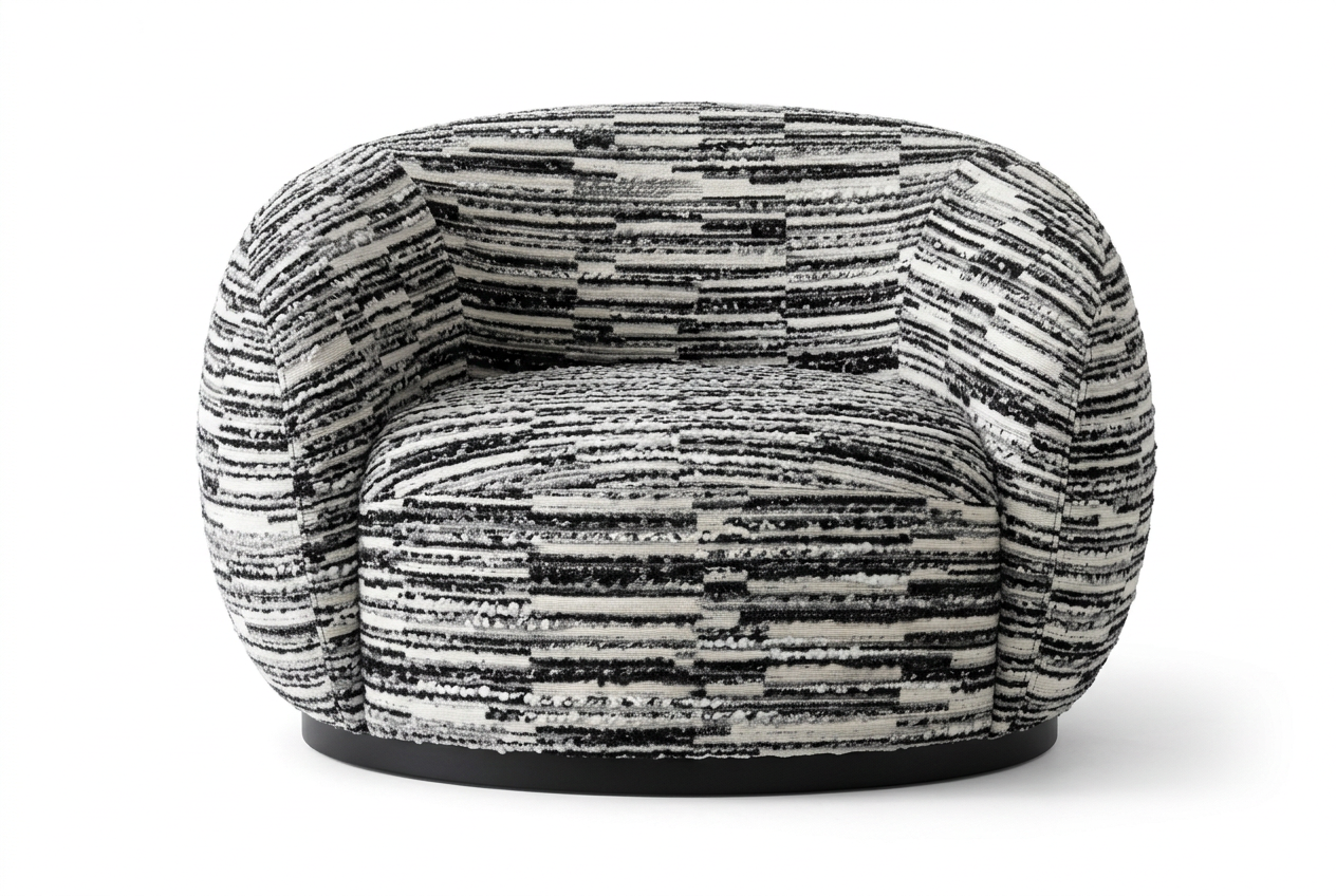 Tregua Swivel Chair Black Chenille