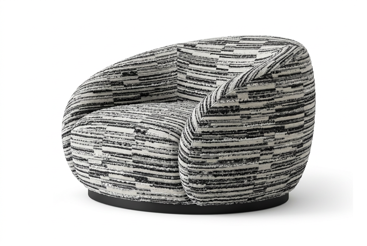 Tregua Swivel Chair Black Chenille