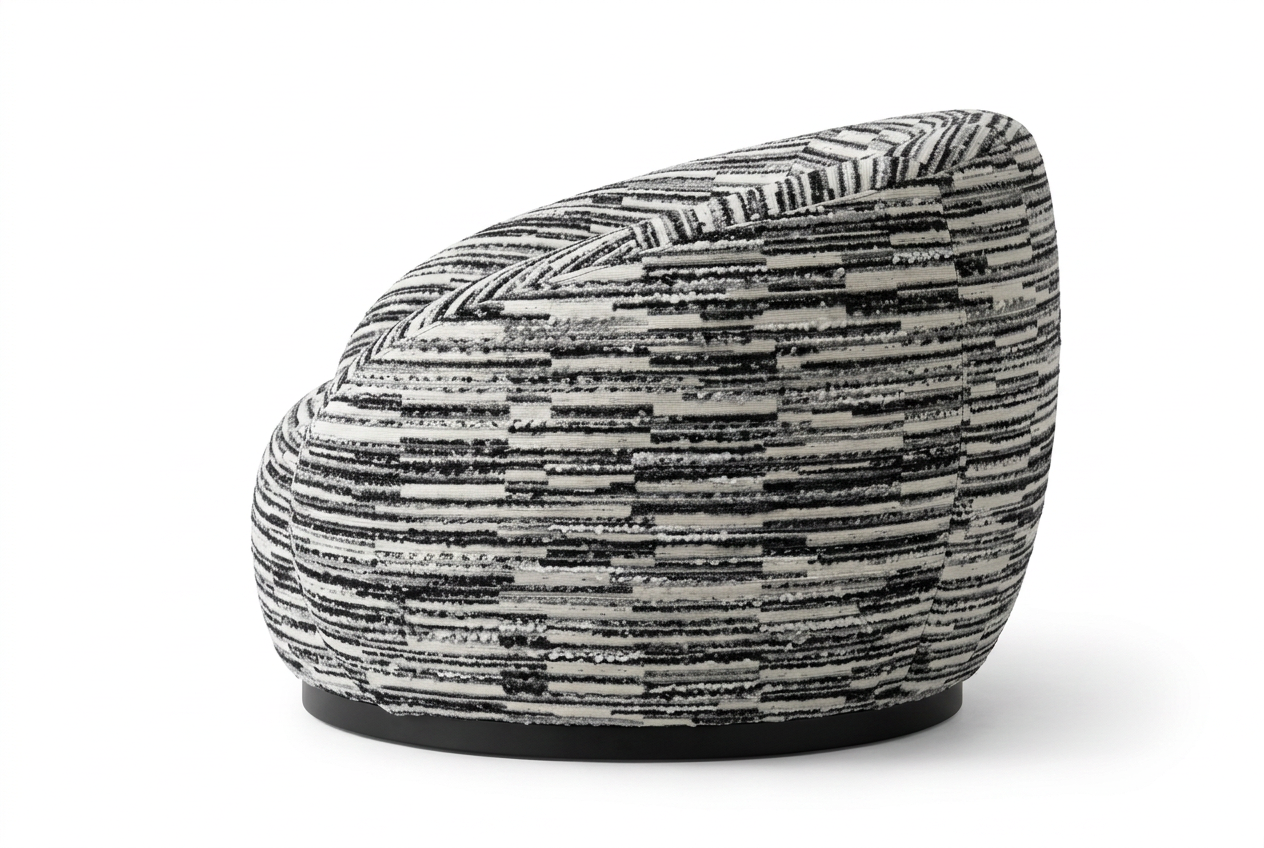 Tregua Swivel Chair Black Slub