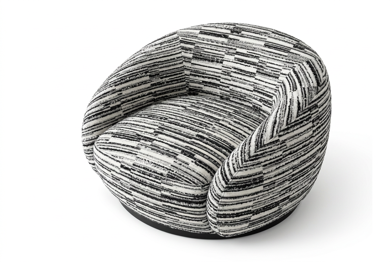 Tregua Swivel Chair Black Slub