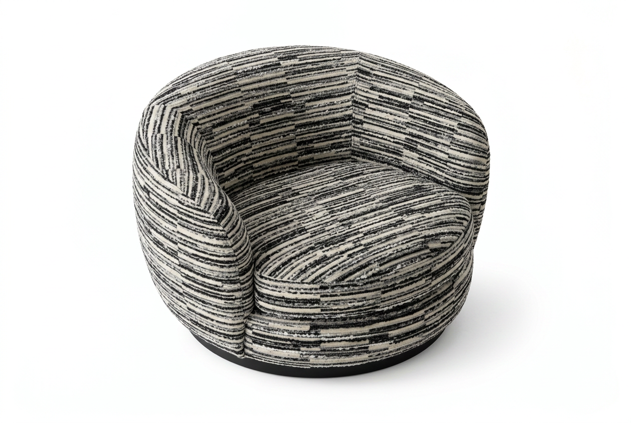Tregua Swivel Chair Black Slub