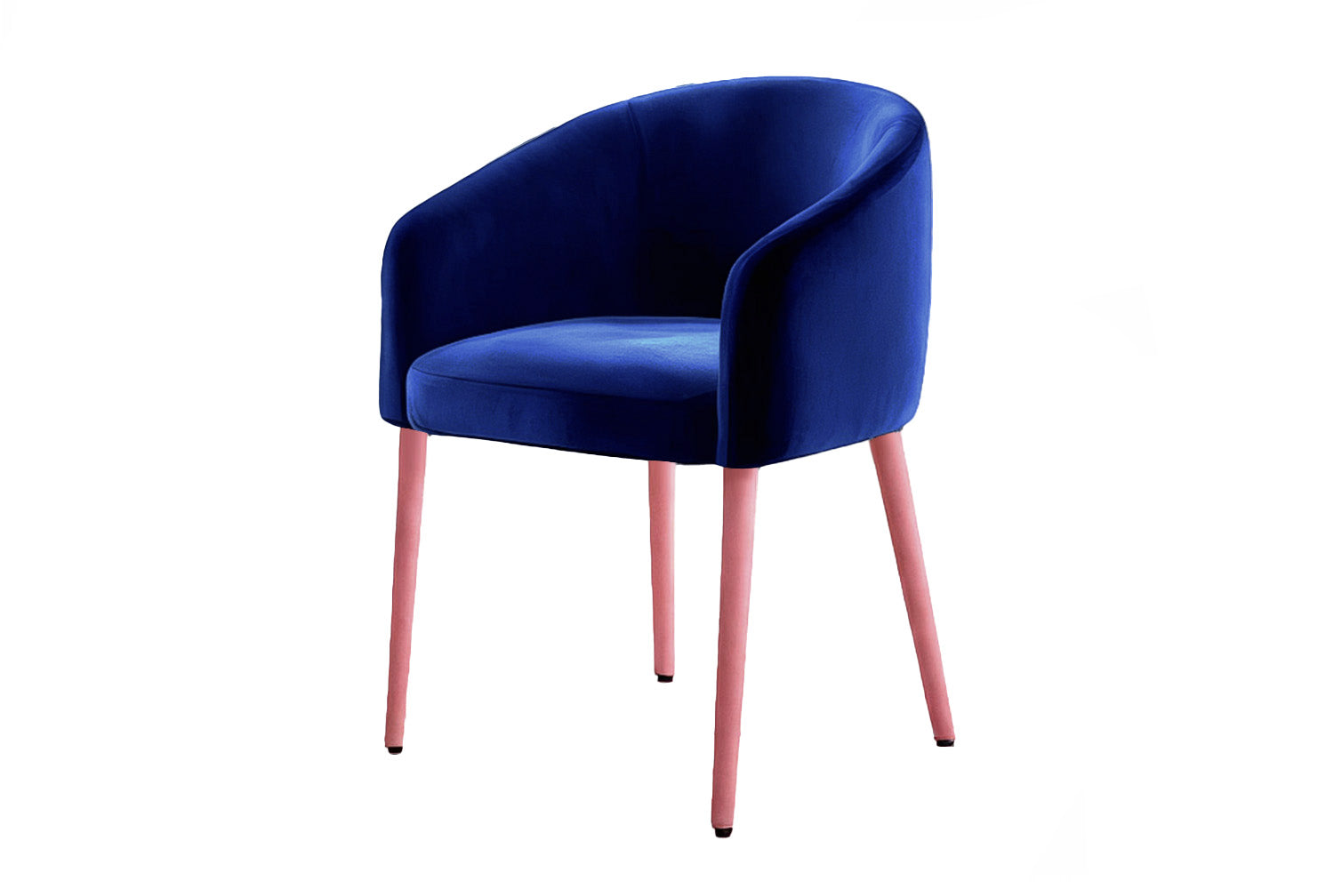 Utopía Dining Chair Blue Velvet Pink Legs