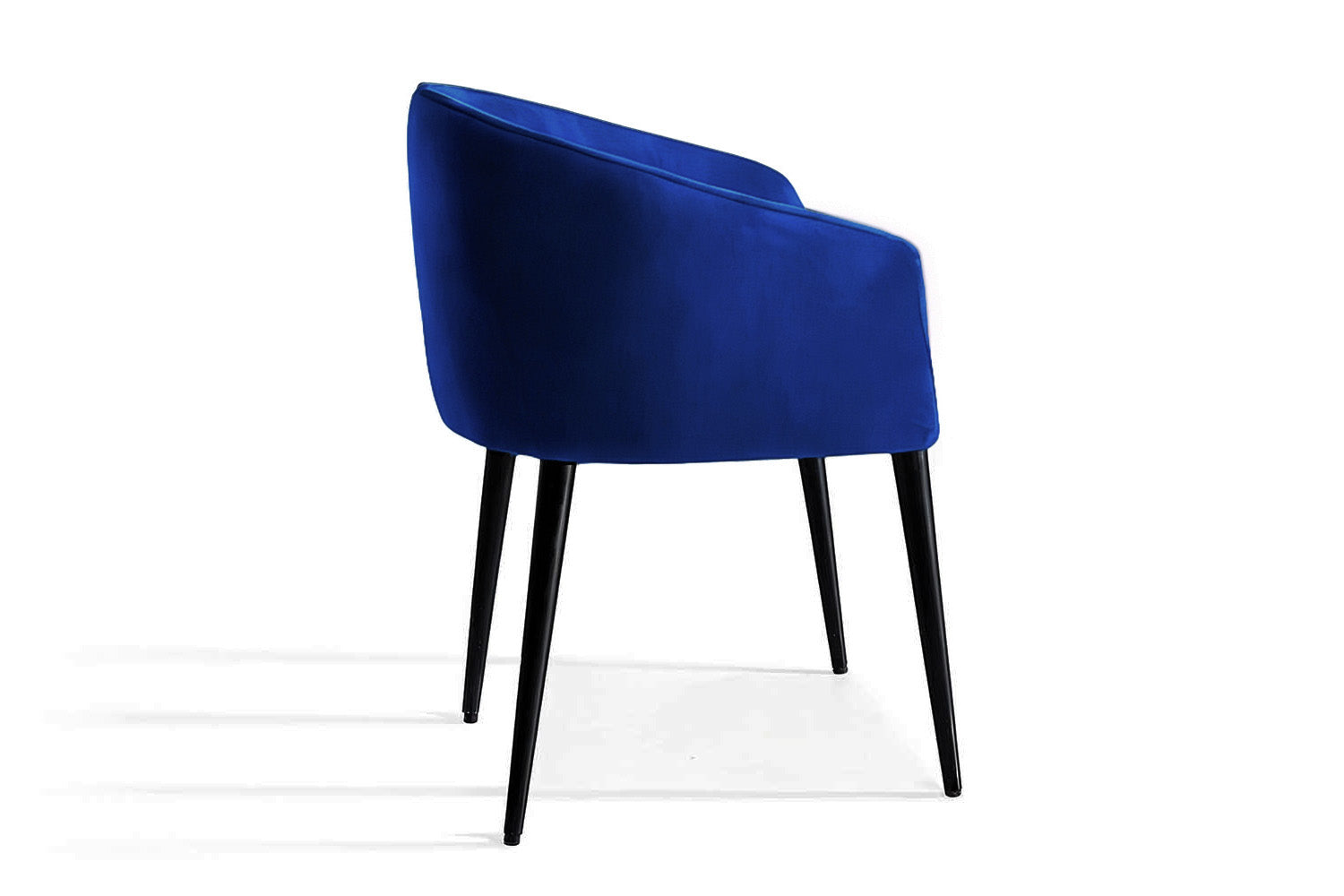 Utopía Dining Chair Blue Velvet Black Legs