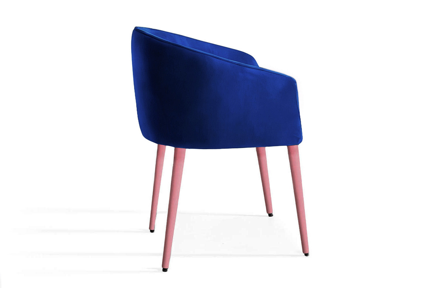 Utopía Dining Chair Blue Velvet Pink Legs