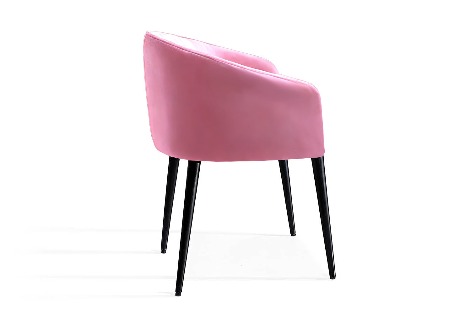 Utopía Dining Chair Pink Velvet Black Legs