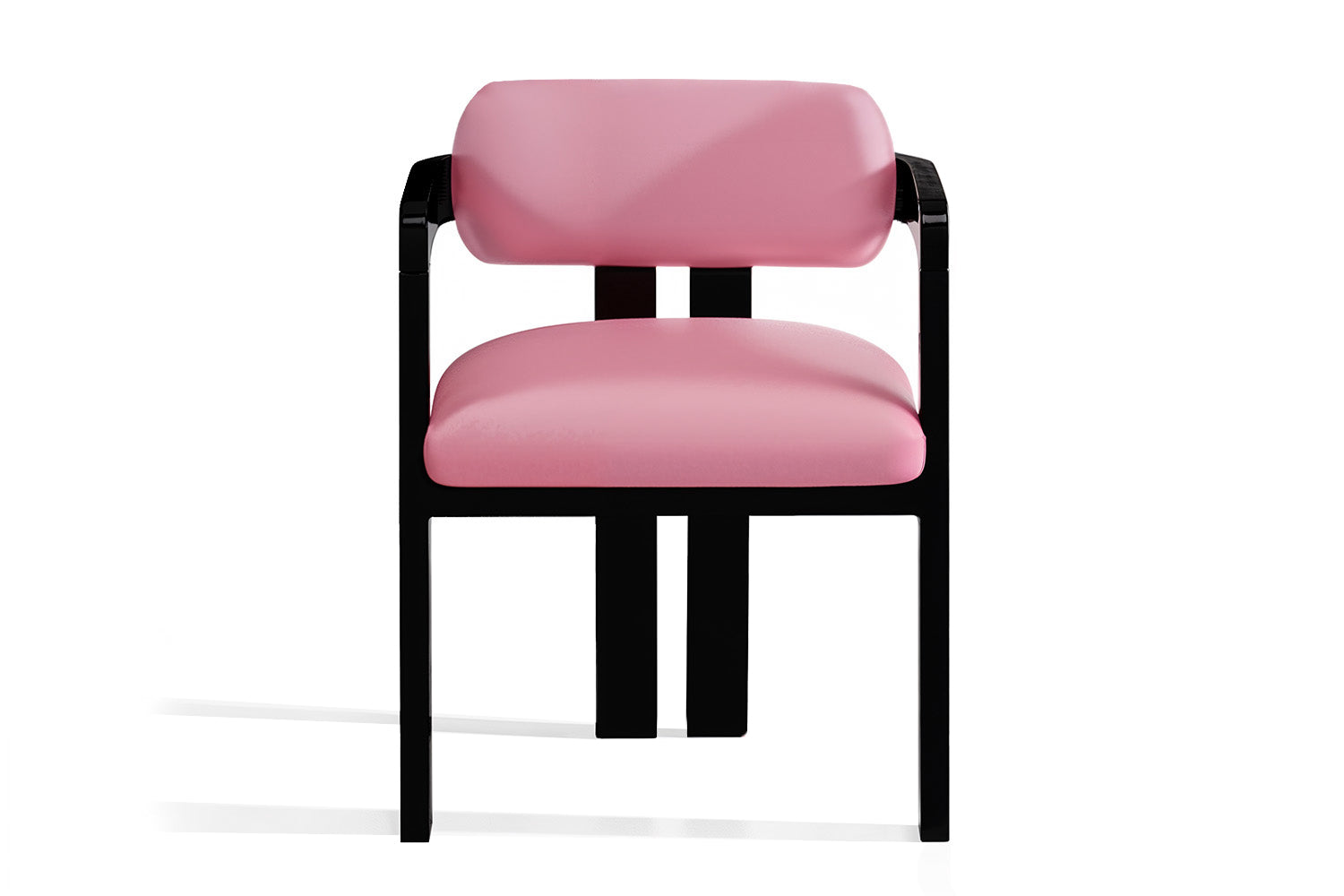 Vértigo Dining Chair Pink Velvet Black Legs