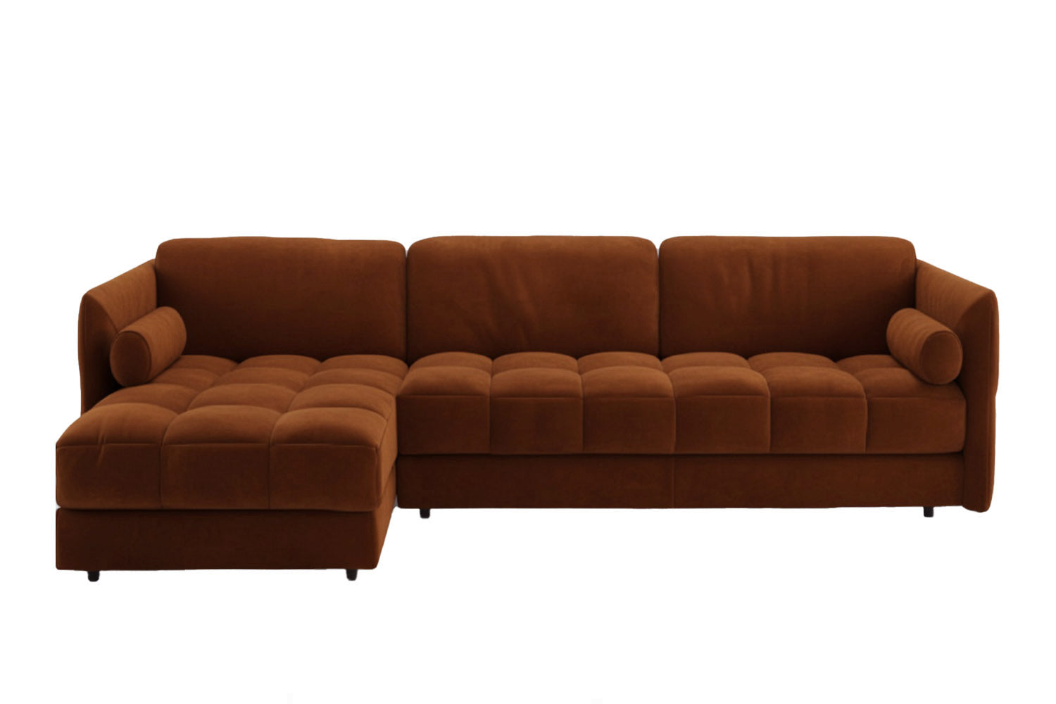 Vínculo Sectional Sofa Brown Velvet