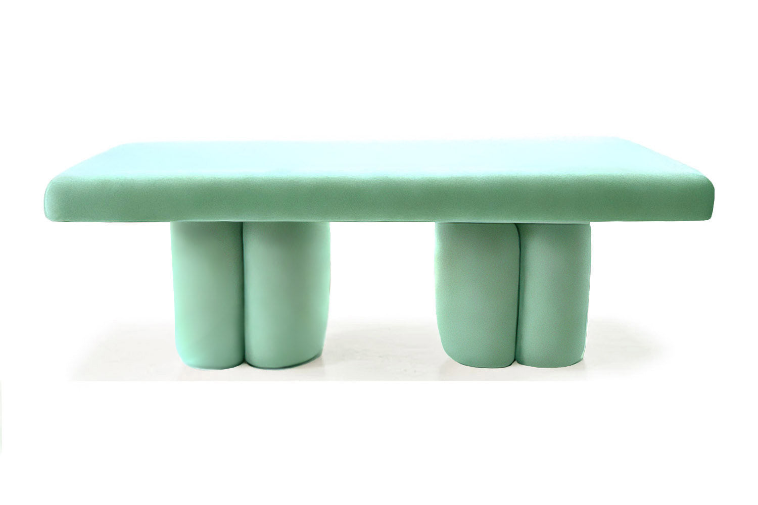 Visceral Bench Aquamarine Velvet